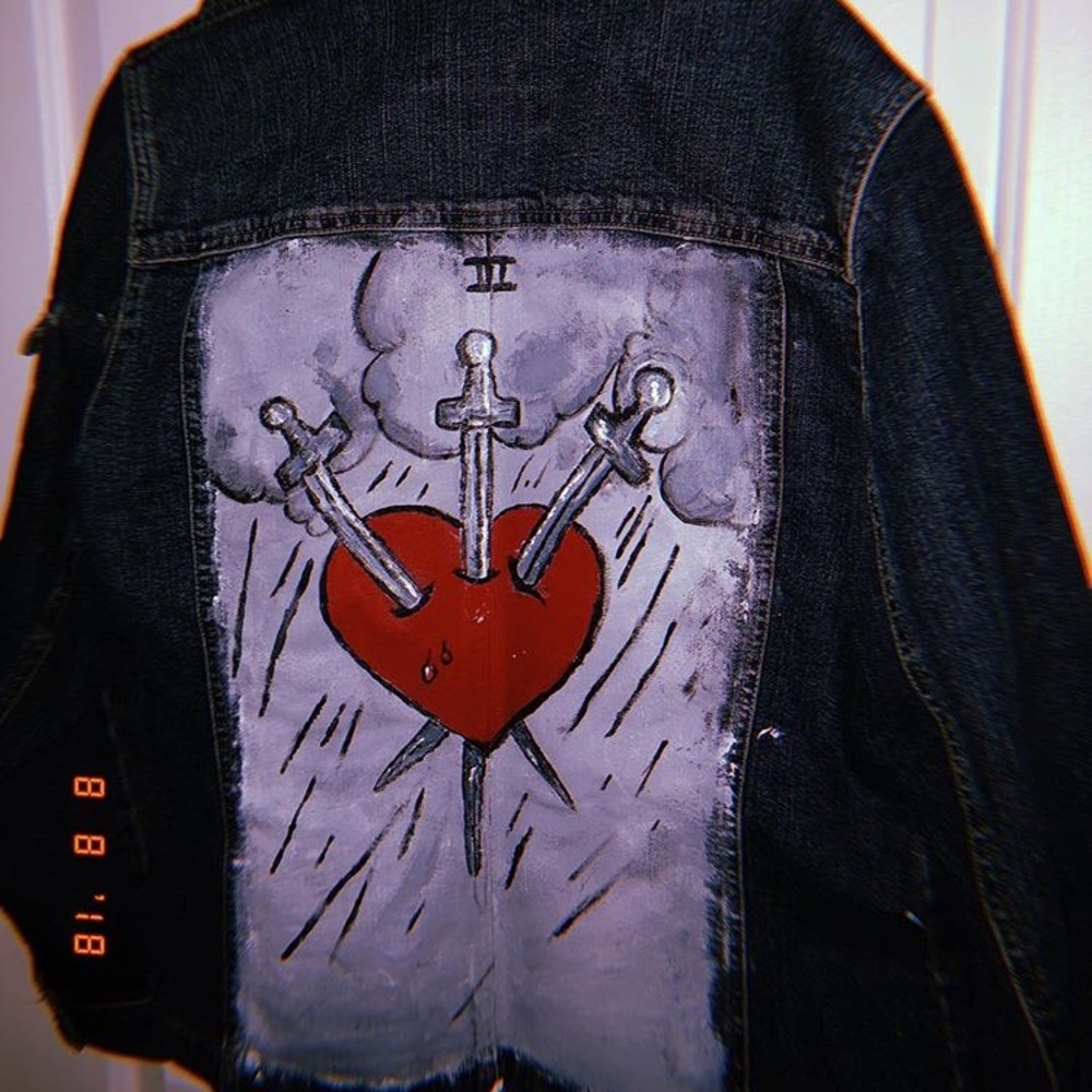 Hand painted Tarot Card Jacket